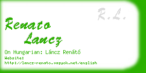 renato lancz business card